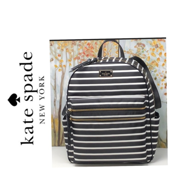 kate spade Handbags - NWT Kate Spade Large Bradley blackmulti backpack